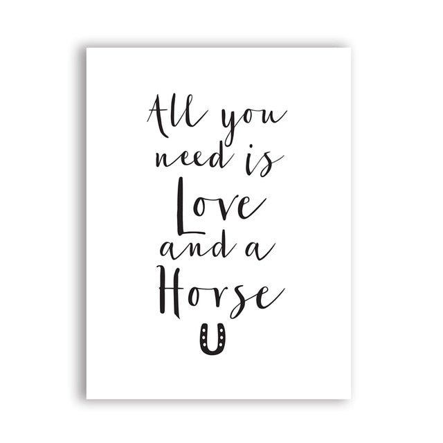Tableau Cheval <br> Style Scandinave