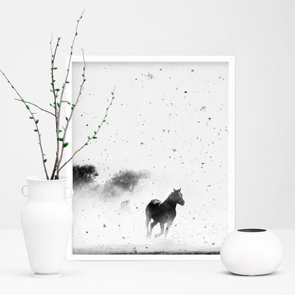 Tableau Cheval <br> Style Scandinave