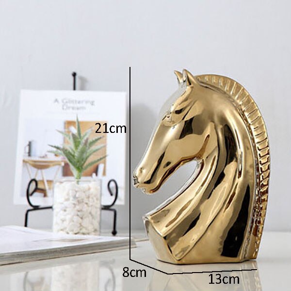 Statue Cheval <br> Buste en Céramique