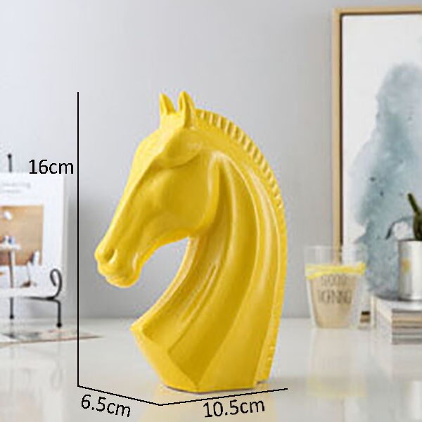 Statue Cheval <br> Buste en Céramique