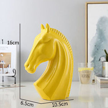 Statue Cheval <br> Buste en Céramique