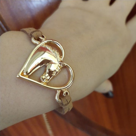 Bracelet Cheval Cœur tête de Cheval