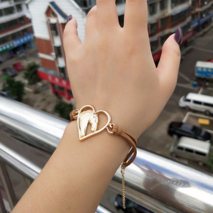 Bracelet Cheval Cœur tête de Cheval
