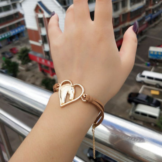Bracelet Cheval Cœur tête de Cheval