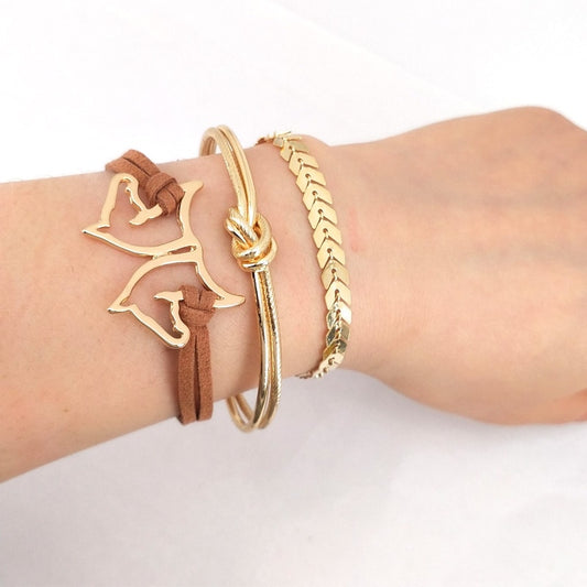 Bracelet Cheval Ensemble doré
