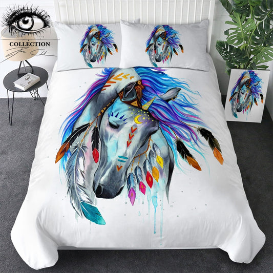 Housse de Couette Cheval Bohème Coloré