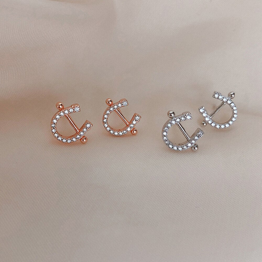 Boucles d'oreilles clou Fer à Cheval