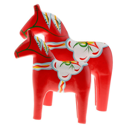Statue Cheval Suédois en bois - Lot de 2