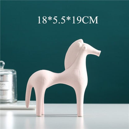 Statue Cheval abstrait coloré