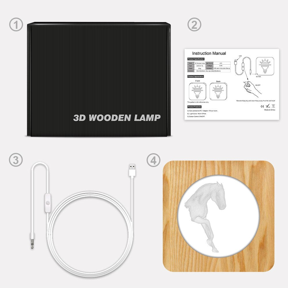 Lampe Cheval Géométrie