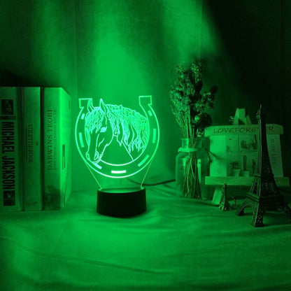 Lampe de cheval fer a cheval