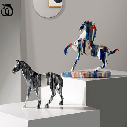 statue cheval coloré