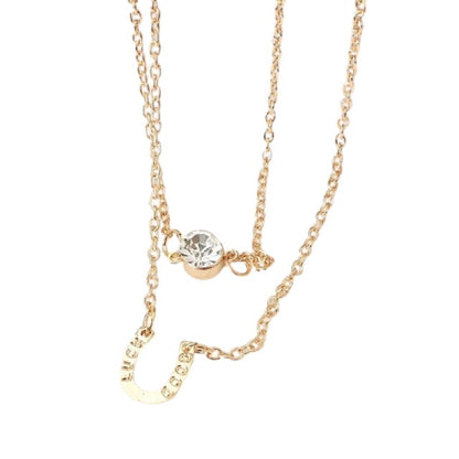 Double collier gemme chanceuse