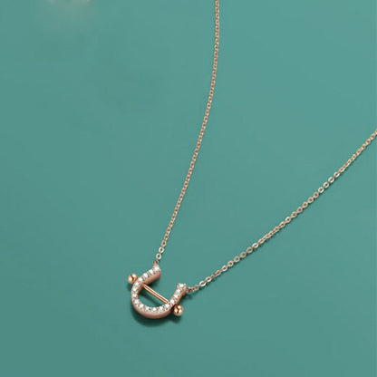 Collier clou fer à cheval en argent