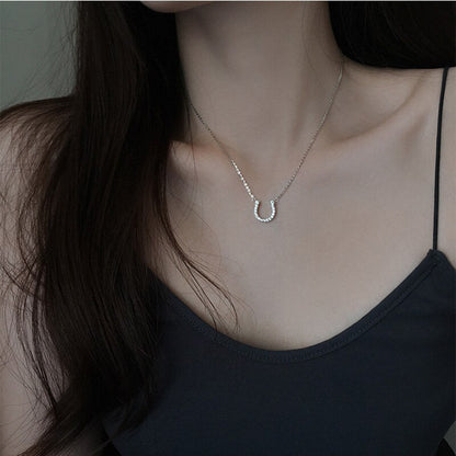 Collier clou fer à cheval en argent
