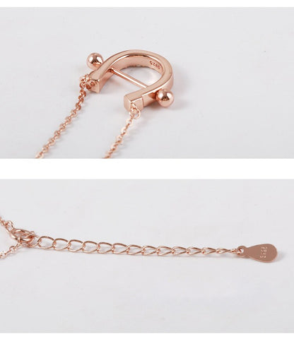 Collier clou fer à cheval en argent