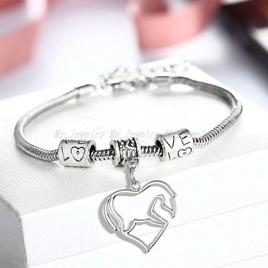 Bracelet Pendentif Chevaux