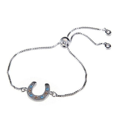 Bracelet Cheval Fer à Cheval Cristaux