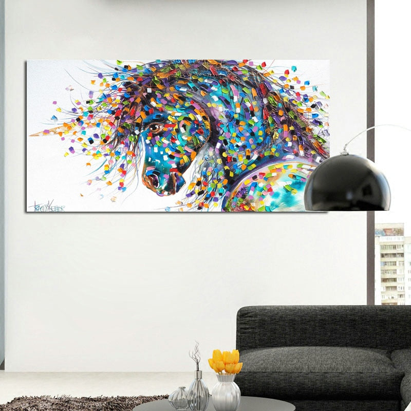 Tableau Cheval Pop Art