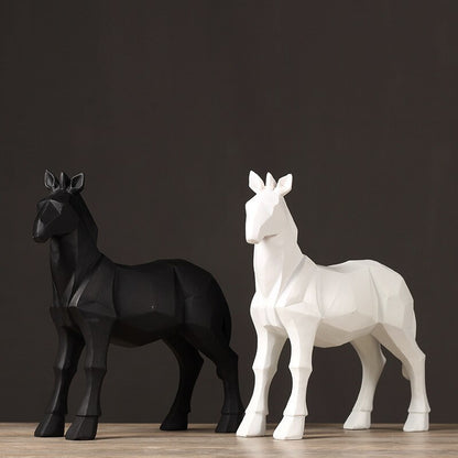 Statue Cheval Géométrie