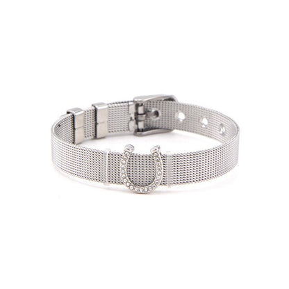 Bracelet Cheval <br> Maille Milanaise