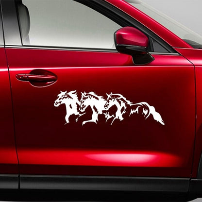 sticker cheval voiture