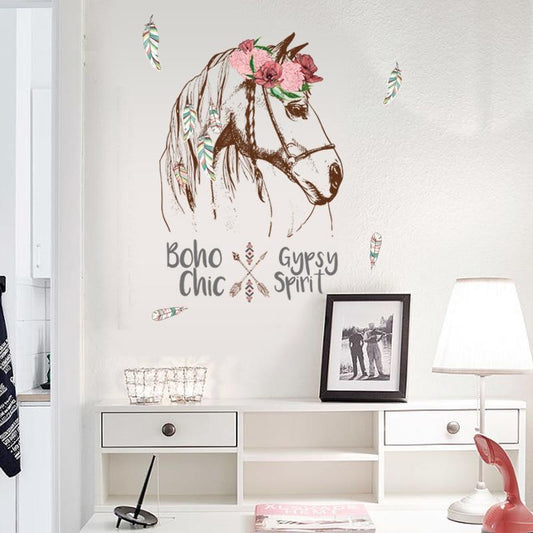 stickers cheval pour chambre fille