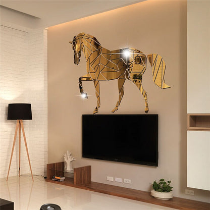 stickers cheval miroir salon