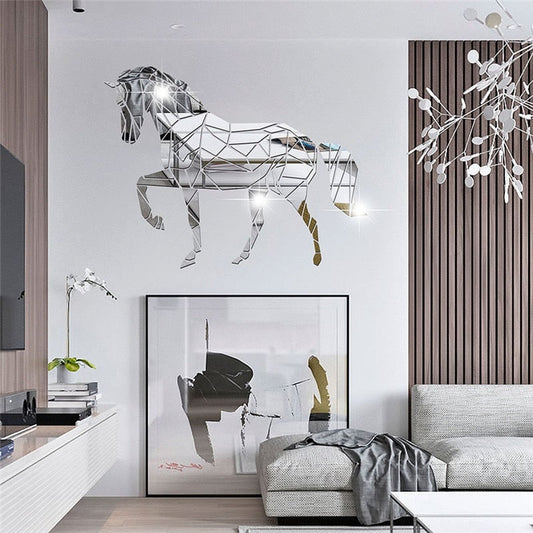 stickers cheval miroir