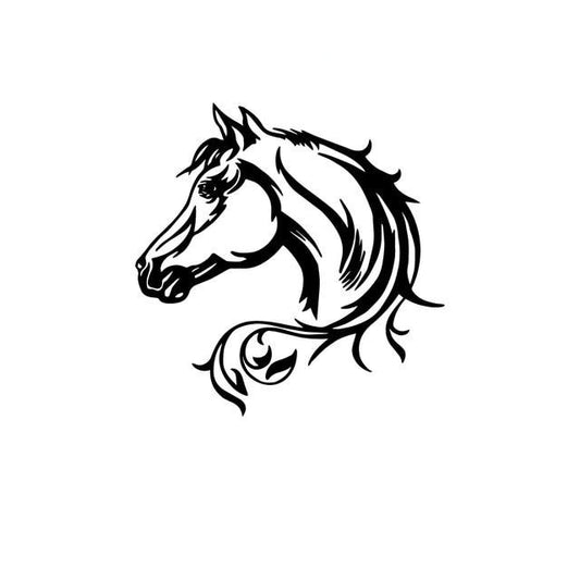 stickers cheval voiture