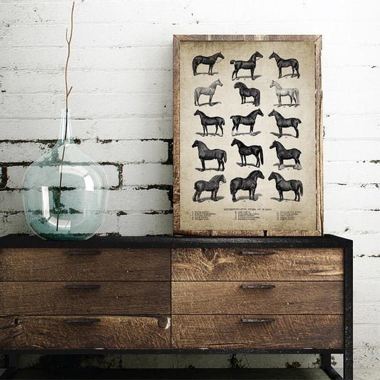 tableau race de chevaux