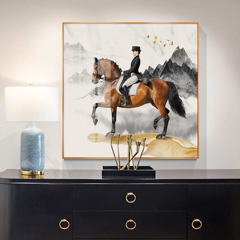 tableau cavalier a cheval