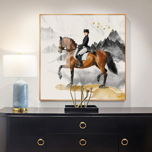 tableau cavalier a cheval