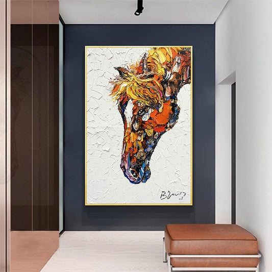tableau cheval abstrait