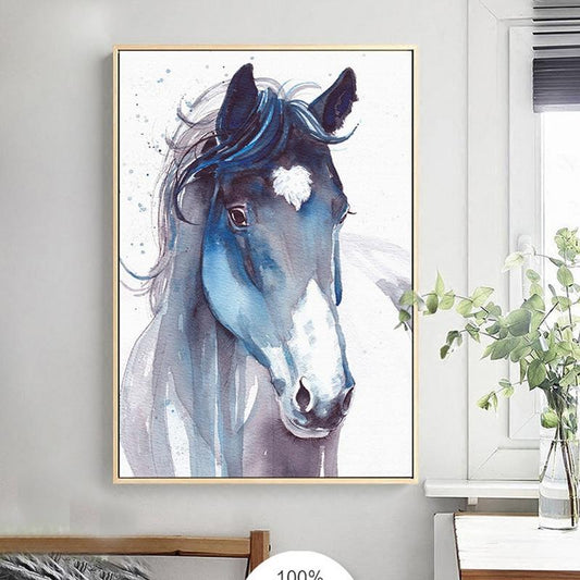Tableau Cheval Bleu