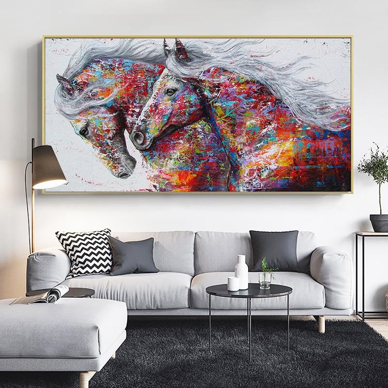tableau cheval coloré