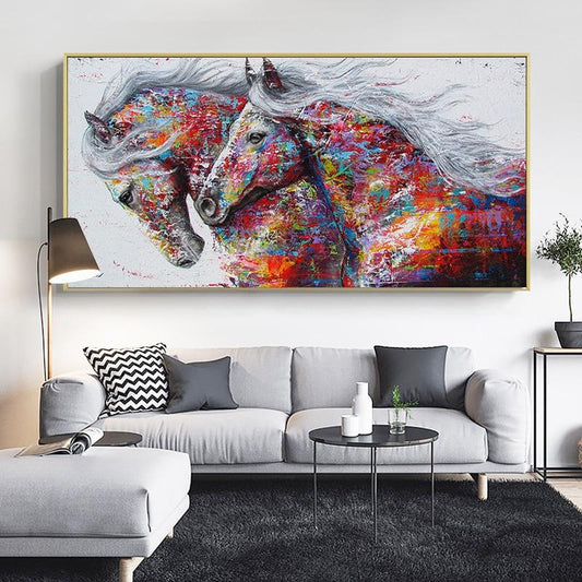 tableau cheval coloré