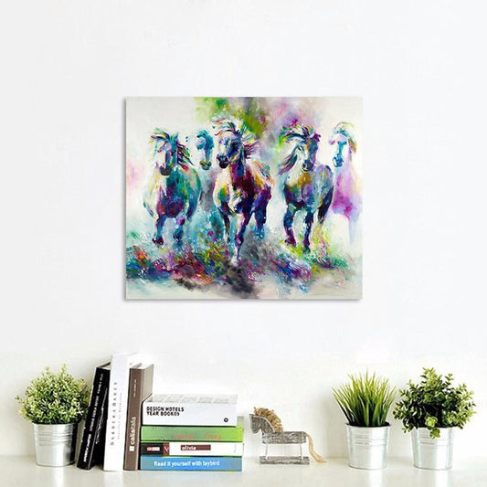 Tableau Cheval <br> Couleurs arc-en-ciel