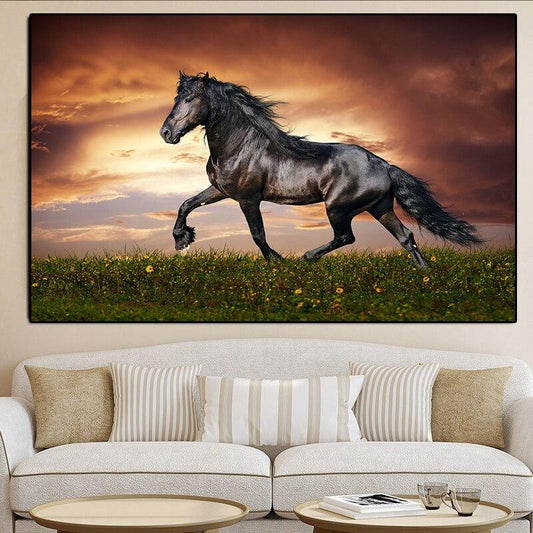 tableau cheval frison