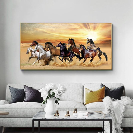 Tableau Paysage Chevaux
